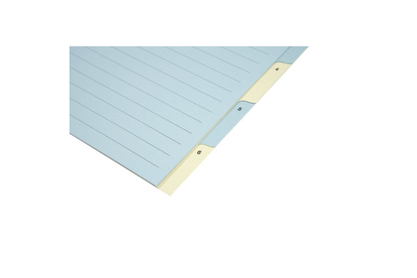 BIELLA Kartonregister 210g A4 46244600U blau/gelb 1-6
