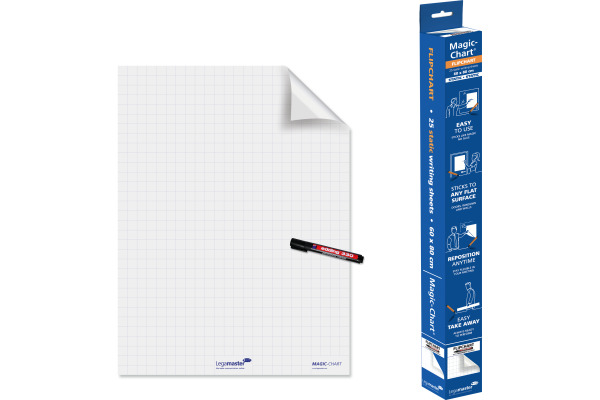 LEGAMASTE Magic-Chart Flipchart Folie 7-159000 60cm 25 Blatt