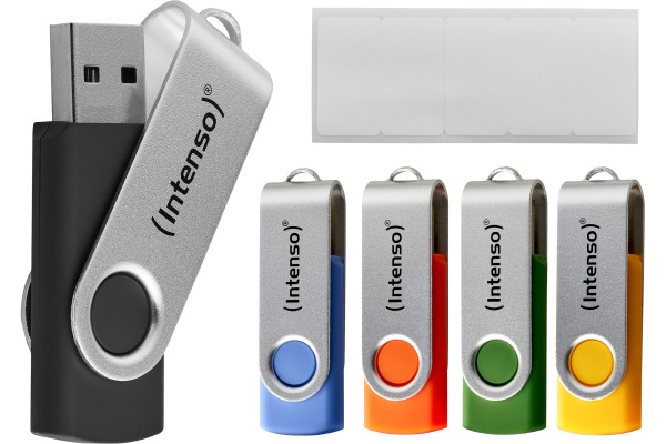 INTENSO USB-Stick Basic Line 5x8GB 3503565 UBS 2.0 Multipack