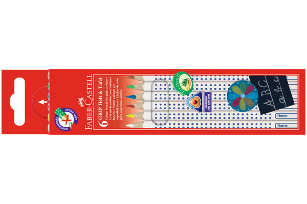FABER-CA. Kreide Grip 113210 6 Farben ass. Etui