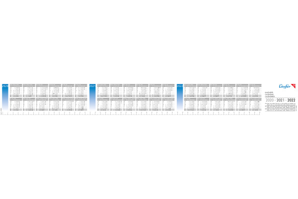 LÄUFER Ersatzkalenderstreifen 2026-28 45020 für Durella DS+Soft 580x66mm