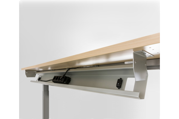 APOLLO Kabelwanne 86cm VKC12/S grau, für 120cm Tische