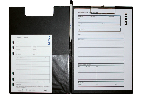 MAUL Klemmmappe A4 2339290 schwarz Folienüberzug hoch