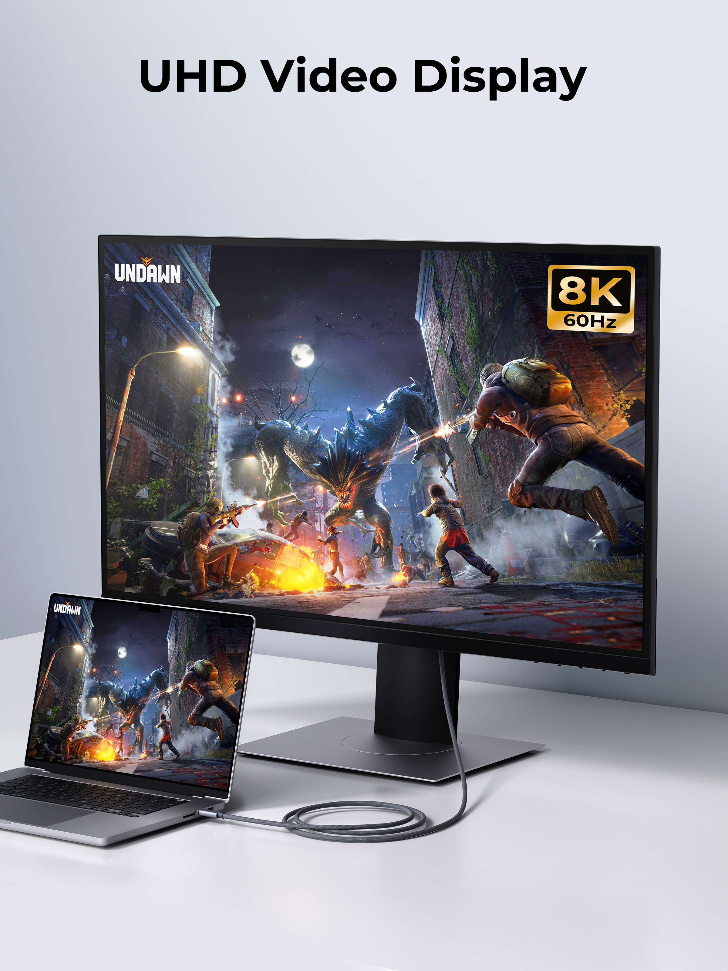 AUKEY Cable Circlet Video CB-DCD141 USB-C to DP 8k, 2m