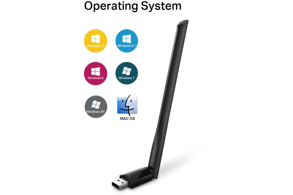 TP-LINK HighGain WiFi Antenna ARCHERT2U Plus, Dualband Adapter USB 2.0