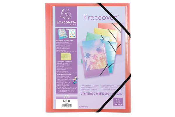 EXACOMPTA Gummibandmappe Aquarel A4 55279E PP ass.