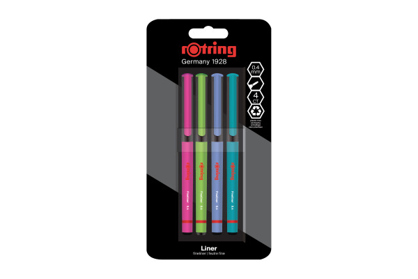 ROTRING Feinschreiber 0.4mm 2166331 4 Farben