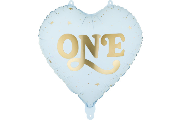 PARTYDECO Folienballon 45cm "FB390-001 Herz ""One"" blau"