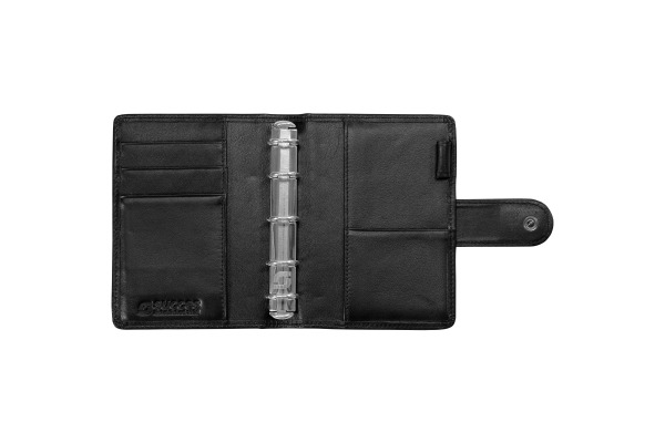 SUCCES Agenda Mini Ringbuch Nappa 84146102U schwarz 9.5x12.5cm