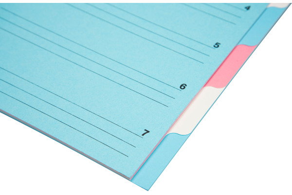 BIELLA Fächermappe A4 32640700U Karton, farbig 7 Fächer