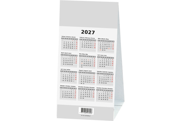 SIMPLEX 3-Monats-Tischkalender 2027 6370209 3M/1S 9.5x20.2cm