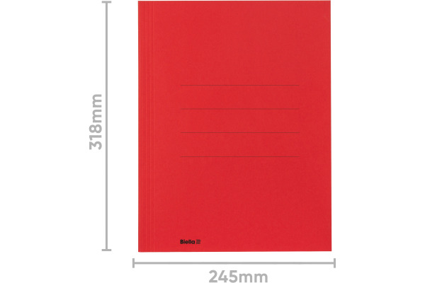 BIELLA Aktensammler Recycolor 17243045U rot 3 Klappen