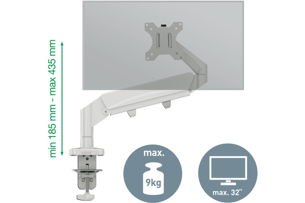 LEITZ Monitorarm Ergo 64890085 Grau, single