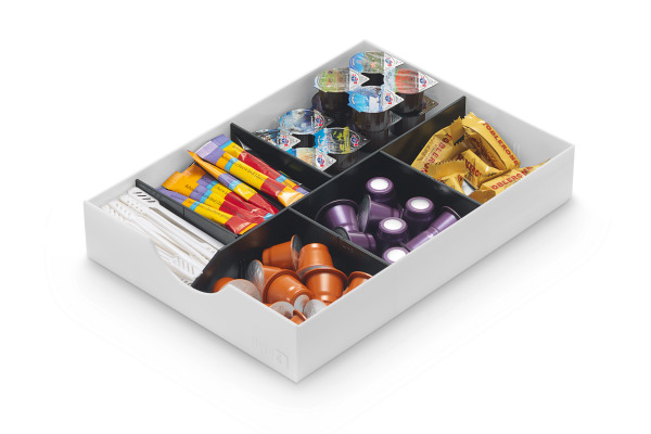 STYRO Schubladeneinlage styrodoc 268-405.5 weiss/schwarz 6-teilig