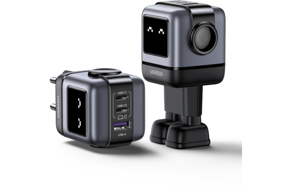 UGREEN Nexode RG 65W 3-Port GaN 25685B 2x USB-C,1xUSB-A, Black