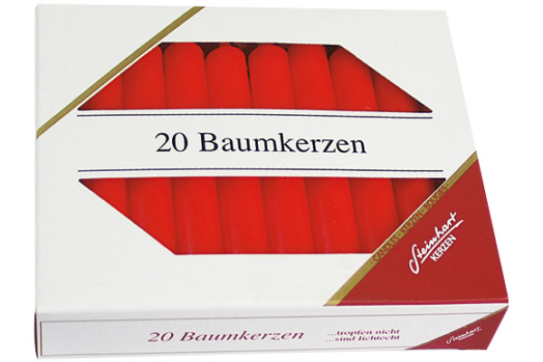STEINHART Baumkerzen 95x13mm 02333-10 rot 20 Stück
