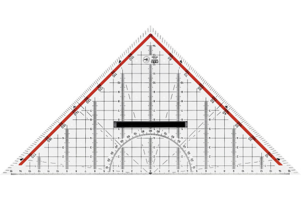 M+R Geometriedreieck 30cm 723320100 abnehmbarer Griff Acryl