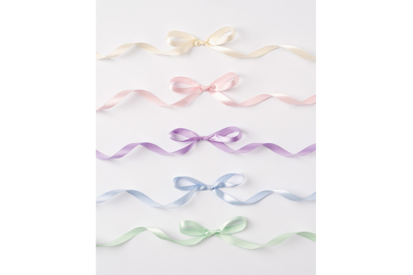 FOLIA Satinbänder 10mmx4m 12133 Pastell, assortiert 5 Stück