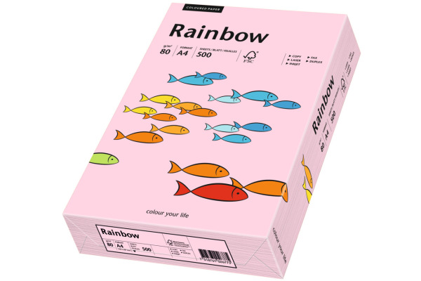 RAINBOW Papier hellrosa/54 A4 88042519 FSC, 80g 500 Blatt