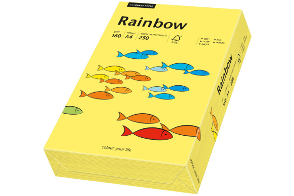 RAINBOW Papier gelb/16 A4 88042351 FSC, 160g 250 Blatt