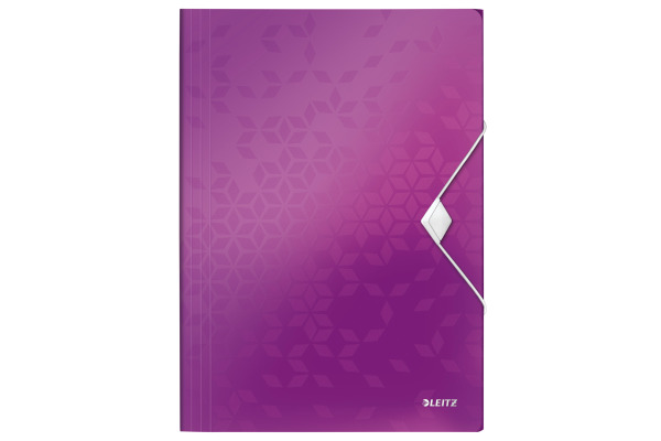 LEITZ Gummibandmappe WOW A4 45990062 violett für 150 Blatt