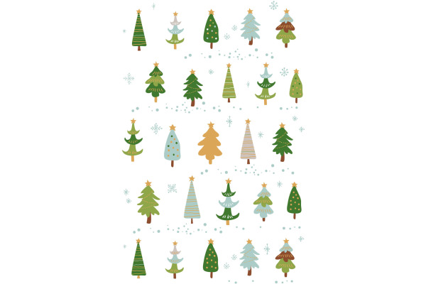 ABC Weihnachtskarten A6 18104 kleine Tannenbäume 5 Stück