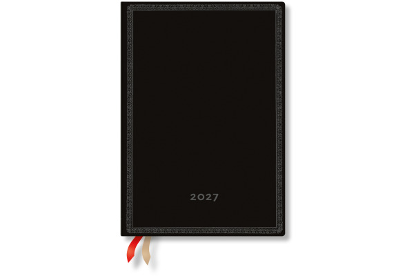PAPERBLAN Agenda Black Edition 2027 FD1854-5 1W/2S HOR Midi SC DE 13x18cm