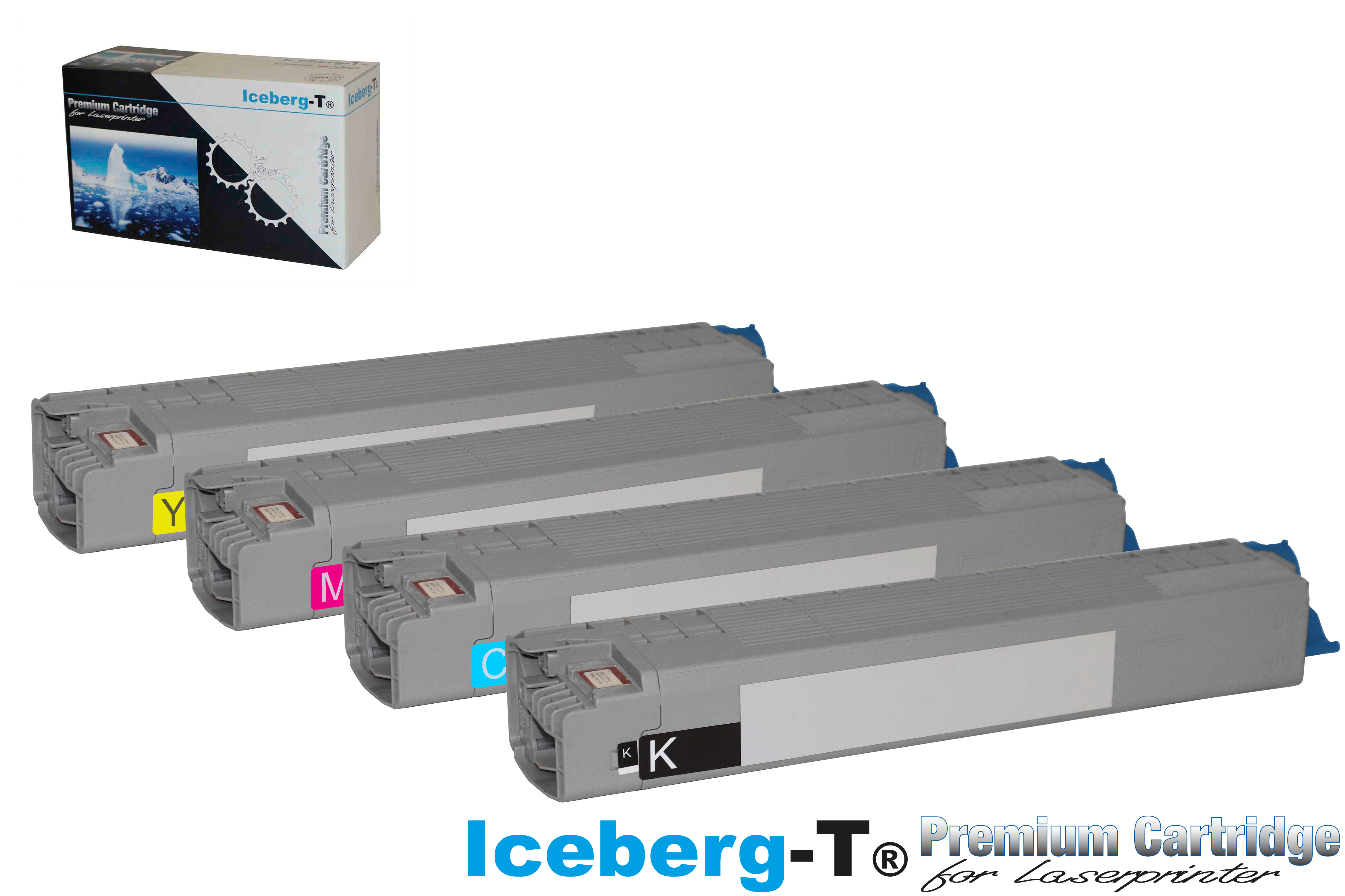 Iceberg-T Toner SET OKI C823 / C833 / C843 Set mit allen vier Farben