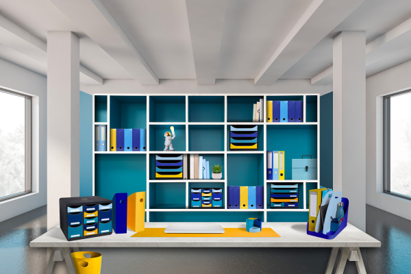 EXACOMPTA Papierkorb Ecobin BeeBlue 15 l 45309D hellblau