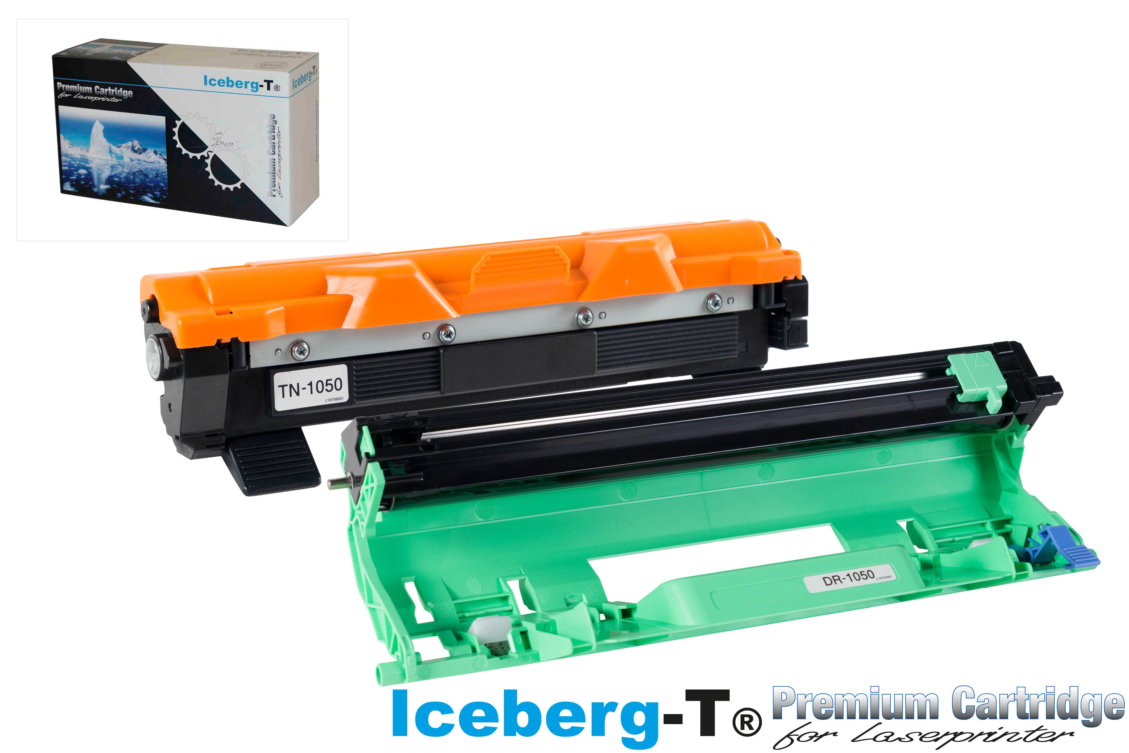 Iceberg-T Toner TN-1050 und Drum DR-1050 Toner-Drum-Bundle