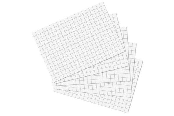 BIELLA Karteikarten kariert 4mm A8 23008400U weiss 200 Stück