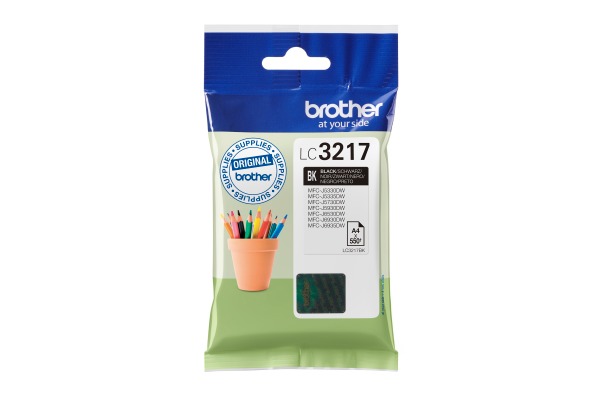 BROTHER Tintenpatrone schwarz LC-3217BK MFC-J6530DW 550 Seiten
