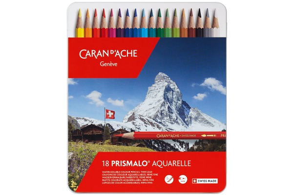 CARAN d'A Farbstifte Prismalo 3mm 999.318 ass. in Metallsch. 18 Stück