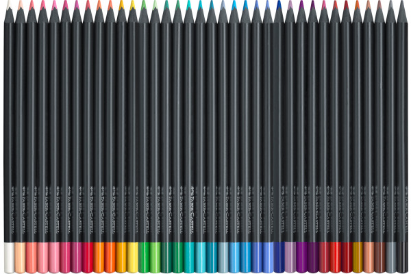 FABER-CA. Farbstifte Black Edition 116436 neon Farben ass. 36 Stück