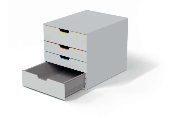 DURABLE Schubladenbox Varicolor 4 762427 weiss/bunt 4 Schubl.