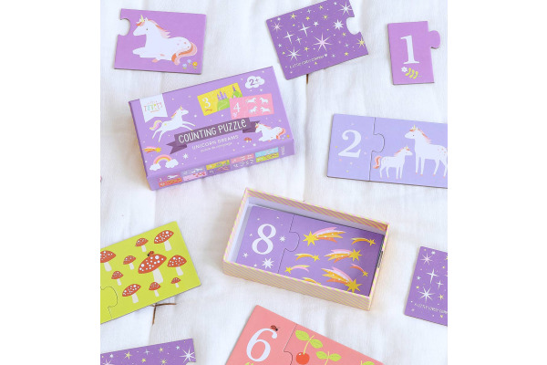ALLC Zahlenpuzzle 17x10x4.4cm PGCPUD16 Unicorn dreams 20-teilig