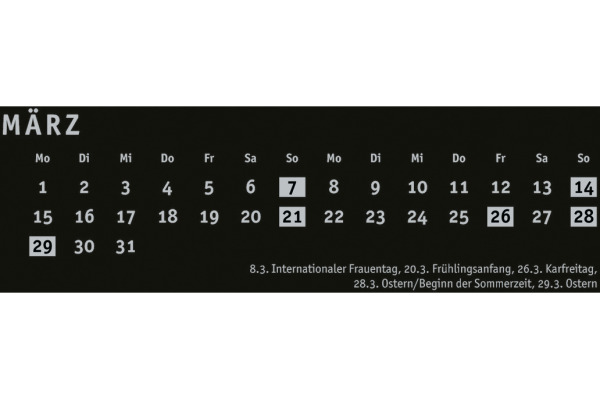 HEYE Bastelkalender 2027 22992+27 schwarz 21x29.7cm