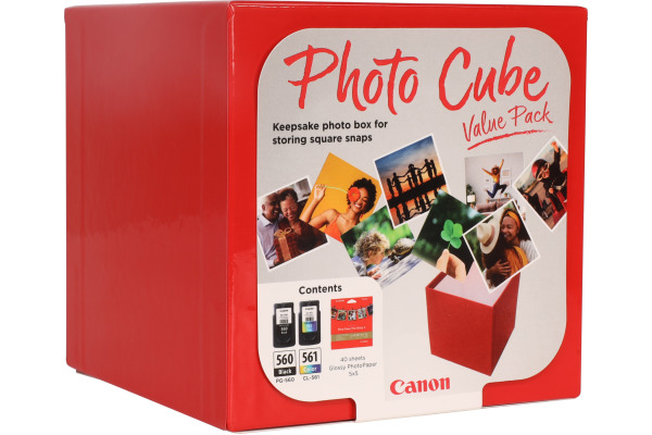 CANON Photo Cube Value Pack CMYBK PGCL560/1 PIXMA TS5350 5x5 PP-201 40Bl.