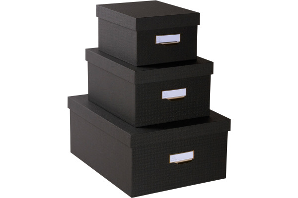 EXACOMPTA Ablagebox OfficeByMe 79601E schwarz 3er-Set