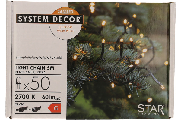 STARTRADI System Decor Lichterkette 5m 495-27-1 Extra, schwarz