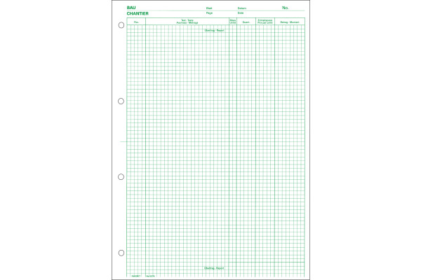 FAVORIT Devis-Ausmassblock A4 2074 grün, 80g 100 Blatt