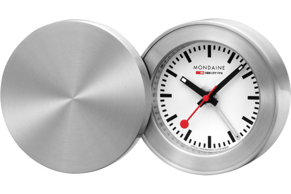 MONDAINE Reisewecker 50mm MSM64411 silber
