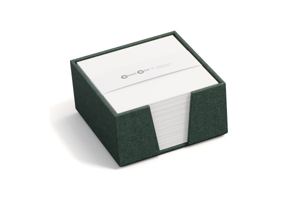 BIGSO BOX Zettelkasten James 110x110mm 2711C5901 Leinen, dunkelgrün