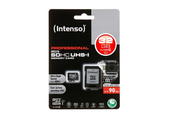 INTENSO Micro SDHC Card PRO 32GB 3433480 with adapter, UHS-I