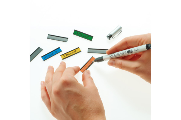 MAGNETOP. Ferrocard Etiketten 80x15mm 1286702 gelb 115 Stück