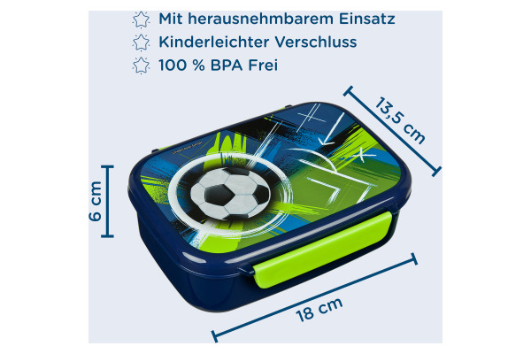 SCOOLI Lunchbox 18x14x6cm CSFO9903 Soccer Champ