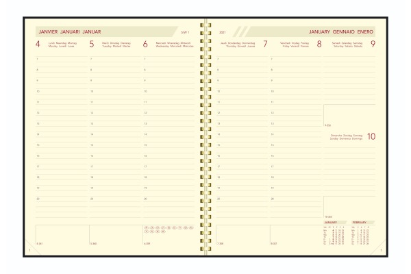 AURORA Agenda Alaska Business 2027 2911P 1W/2S ass. ML 15M 17.5x22.5cm