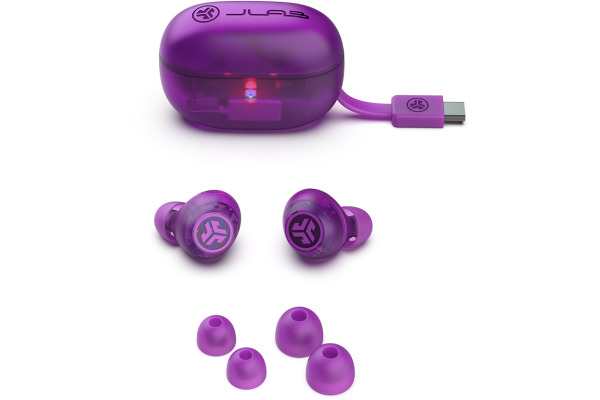 JLAB Go Pop ANC Earbuds IEUEBGOAN True Wirel.Transparent Purple