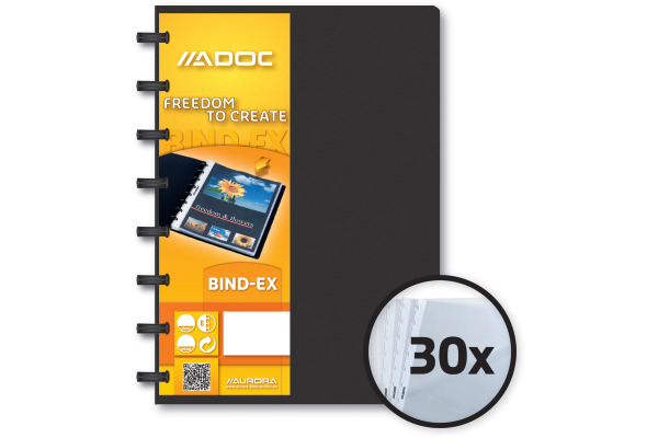 ADOC Sichtbuch Standard A5 5835.700 schwarz 30 Taschen