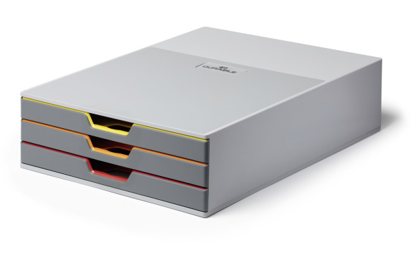 DURABLE Schubladenbox Varicolor 3 760327 weiss/bunt 3 Schubl.